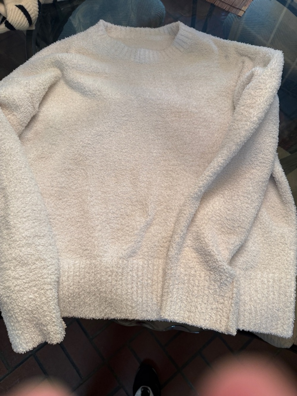 Cozy Women's Cream Bouclé Sweater